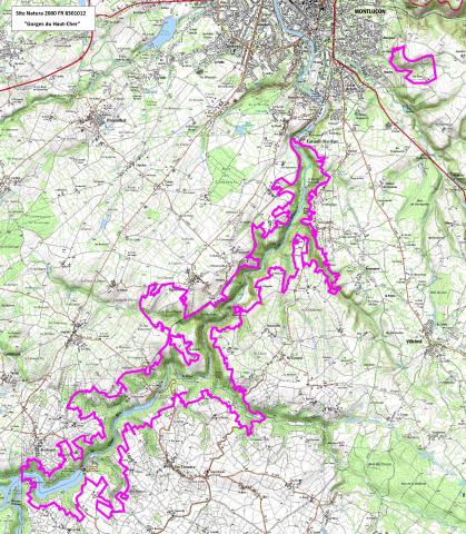 Carte du site Natura 2000 FR8301012 Carte du site Natura 2000 FR8301012